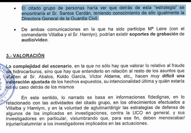 La Guardia Civil denunció en abril de 2025 que su directora «conocía» las 'cloacas' y que Cerdán las lideraba