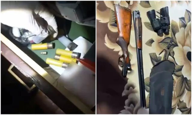 Polițiștii din Drochia au ridicat arme și țigarete fără acte în urma unor percheziții