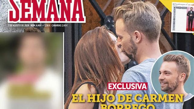 El hijo de Carmen Borrego, 'cazado' besándose con una chica