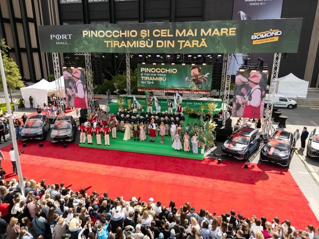 Record național la PORT MALL: Cel mai mare tiramisu din țară a fost pregătit în fața a zeci de mii de copii și părinți