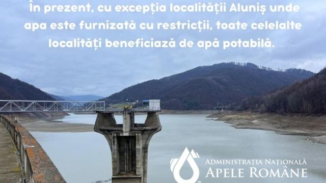 Alimentarea cu apa potabila a fost reluata in aproape toate localitatile din Prahova afectate de situatia de la Barajul Paltinu