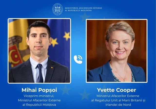 Mihai Popșoi a avut o convorbire telefonică cu omologul său britanic, Yvette Cooper