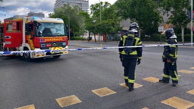 Las obras del Bernabéu provoca una enorme fuga de gas en el centro de Madrid