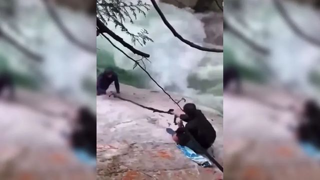 5 Sikhs Use Their Turbans to Rescue 2 Hikers Who Fell Into Waterfall Pool | Watch