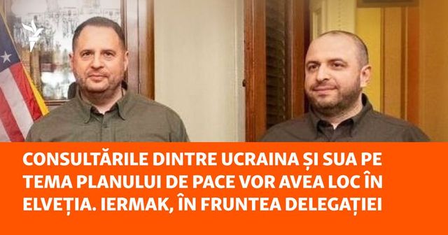 Ucraina și SUA vor negocia în Elveția planul de pace propus de Washington