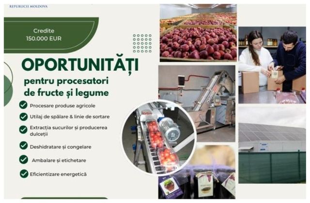 Întreprinderile micro și mici din agricultură pot accesa finanțări de pînă la 150 mii de euro