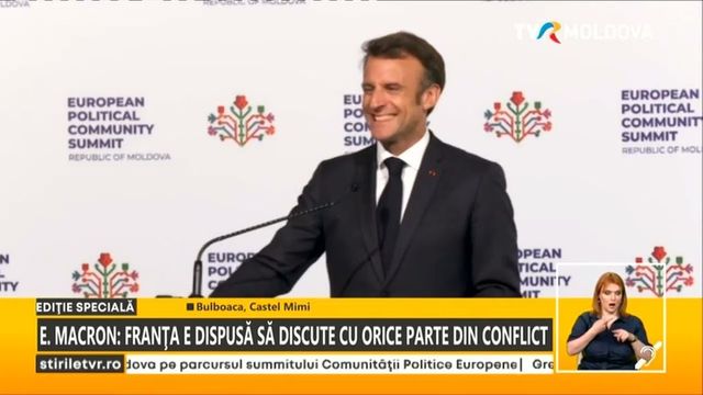 Macron: „Aderarea Moldovei la UE nu este doar realizabilă, ci un fapt care urmează să fie împlinit”