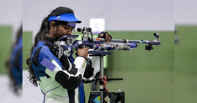 Valarivan-Mane pair finishes fourth in 10m air rifle mixed team final