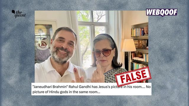 Fact-Check: Photo Behind Rahul and Sonia Gandhi Does Not Show Jesus Christ