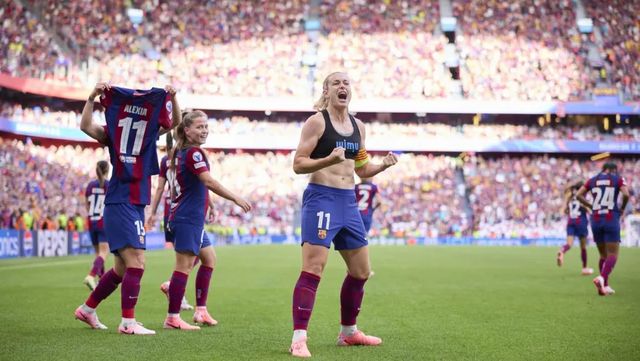 Una celebración icónica de Alexia Putellas, emblema y capitana de oro del Barça