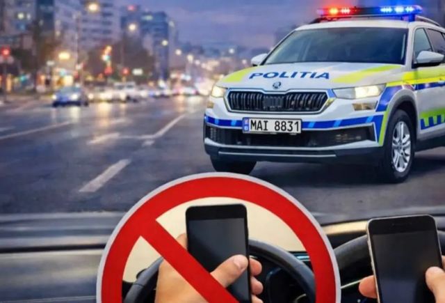 Poliția va intensifica, în perioada 5–28 februarie, controalele privind folosirea telefonului la volan