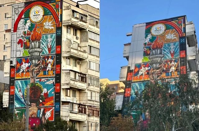 Pictura murală dedicată sportivilor va fi restabilită