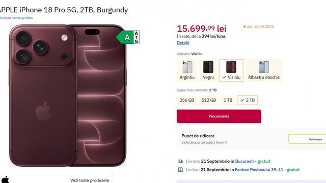 iPhone 18 Pro și iPhone 18 Pro Max în România: Prețurile afișate de eMAG, Altex, iSTYLE și Flanco