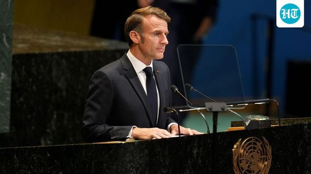 French President Emmanuel Macron stopped in New York to make way for Donald Trump’s motorcade