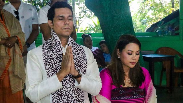 Lin Laishram And Randeep Hooda Pray At Imphal Temple Ahead Of Wedding