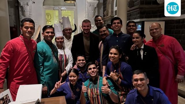 David Beckham gets cooking lessons on daal ki chaat during his India visit