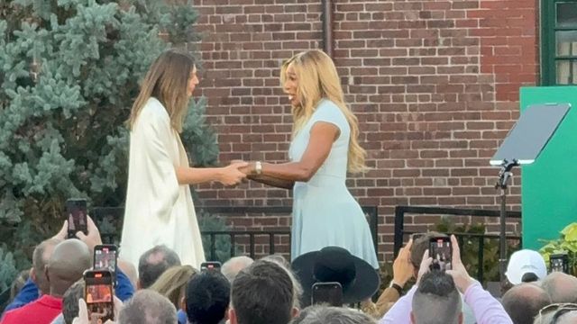 Fans go into meltdown as Serena Williams inducts Maria Sharapova into International Tennis Hall of Fame