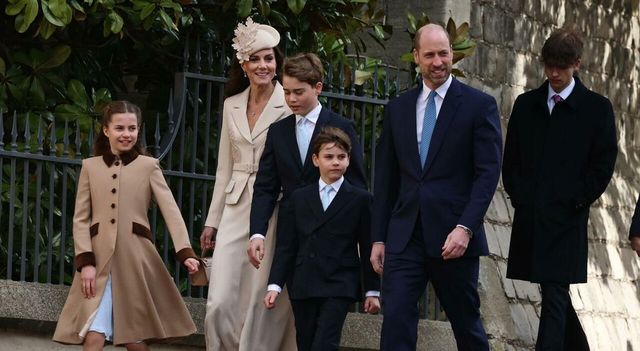 La famiglia reale britannica a Windsor per la Pasqua