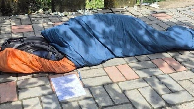 Viral Pics Of TCS Employee Sleeping On Street In Protest Spark Company Response: Here’s What It