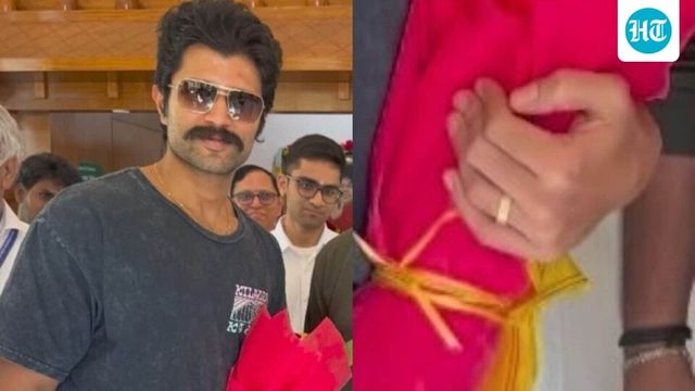 Vijay Deverakonda spotted in Puttaparthi post engagement to Rashmika Mandanna; fans go wild after noticing…