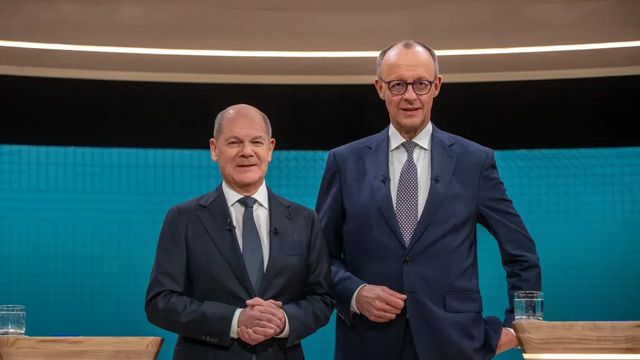 Scholz defiende su gestión y Merz se aleja de la ultraderecha en el primer debate electoral en Alemania