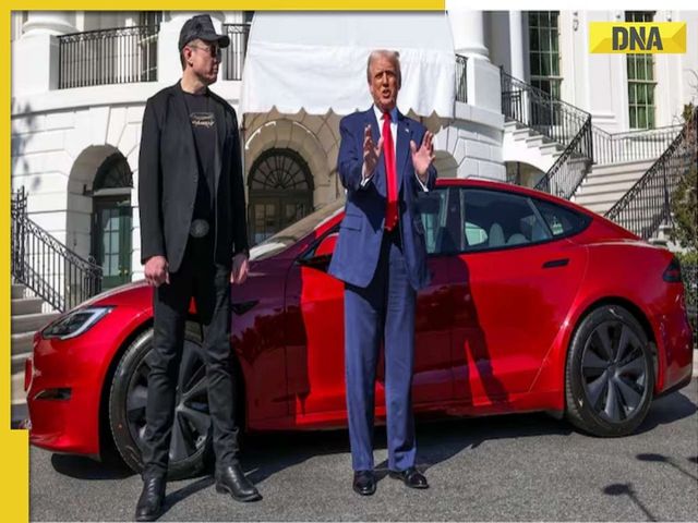 Watch: Donald Trump buys red Tesla Model S from Elon Musk, says he wants no discount