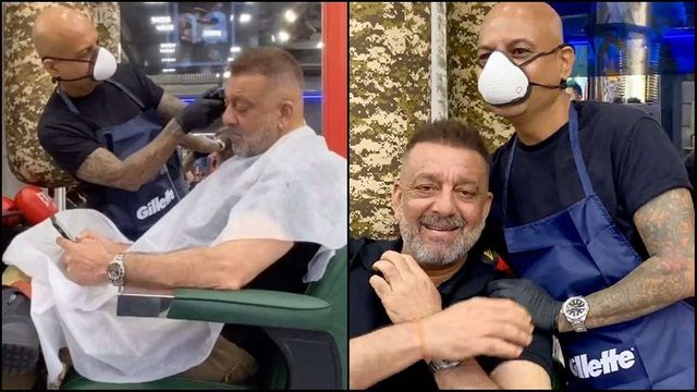 Sanjay Dutt sports new hairstyle, looks dapper as he steps out in Mumbai city