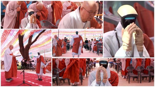 Un călugăr robot a făcut senzație în Coreea de Sud. Imagini virale cu Gabi, în timpul unei ceremonii la un templu budist din Seul