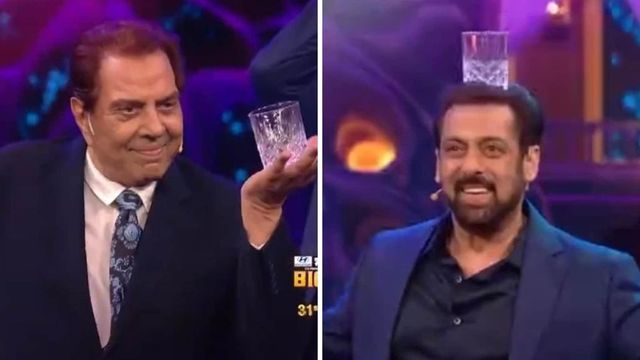 Watch: Dharmendra recreates son Bobby Deol’s viral Jamal Kudu step on Bigg Boss, teaches Salman Khan