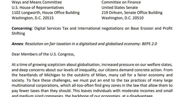 Web tax: Mnuchin, è discriminatoria