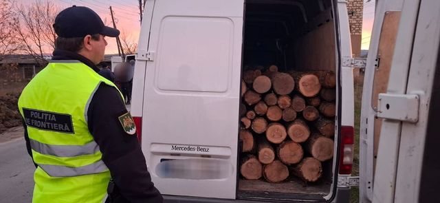 Tentativă de transport ilegal de lemne, oprită de polițiștii de frontieră la Ungheni