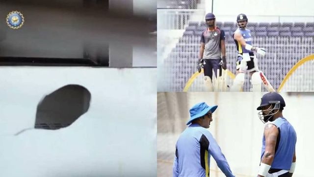 Virat Kohli breaks Chepauk wall during practice session in Chennai