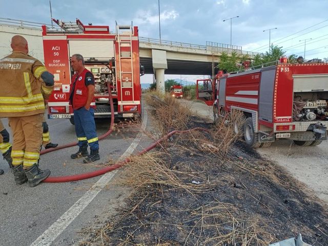 Pompierii moldoveni, cinci ore în lupta cu incendiile de vegetație de lângă Thessaloniki