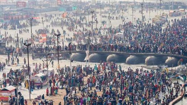 45 Lakh Devotees Take Holy Dip In Ganga In Prayagraj On Mauni Amawasya