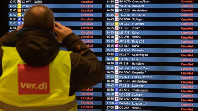 Grevă pe aeroportul din Berlin: Toate zborurile de miercuri au fost anulate