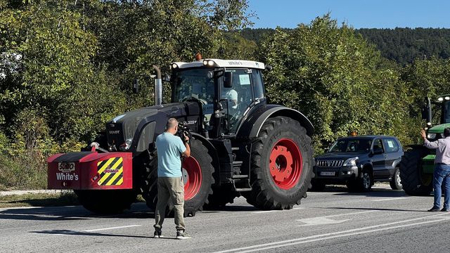 Протестът на земеделците на влизане към София