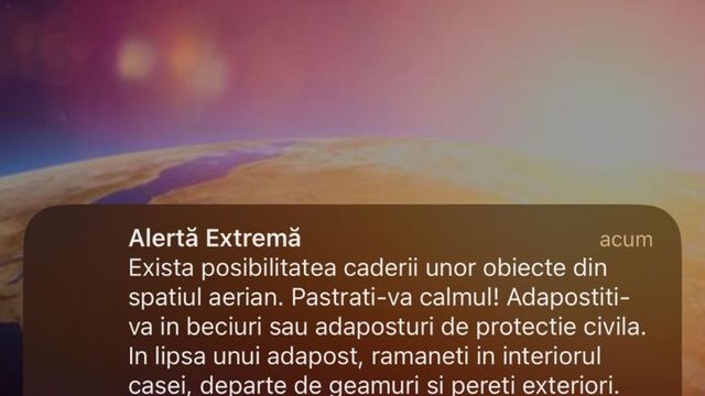 Mesaj RO-Alert pentru nord-estul județului Tulcea: Radarele au depistat „o țintă aeriană” la granița Ucrainei cu România