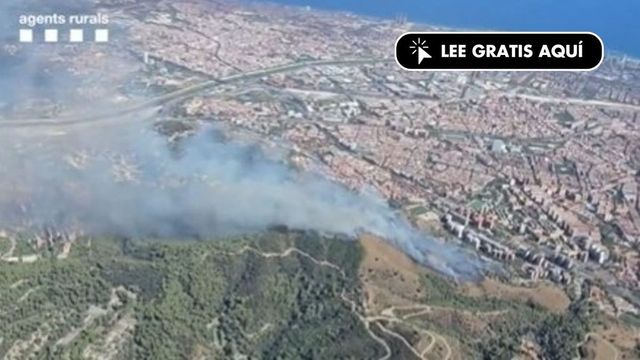 Confinan dos barrios de Barcelona por un incendio declarado en la sierra de Collserola