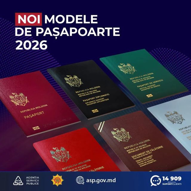 Noi modele de pașapoarte și documente de călătorie vor fi puse în circulație în Republica Moldova în 2026
