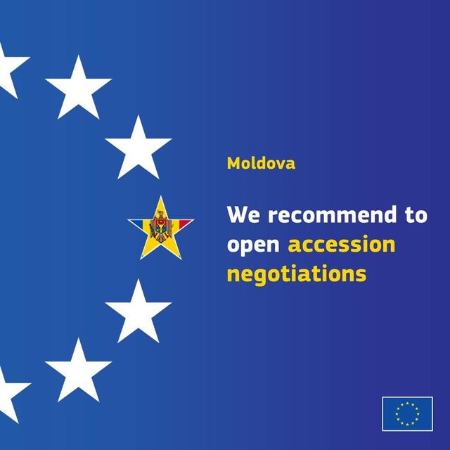 Европейская комиссия рекомендует Европейскому совету начать переговоры о вступлении Республики Молдова в Европейский Союз