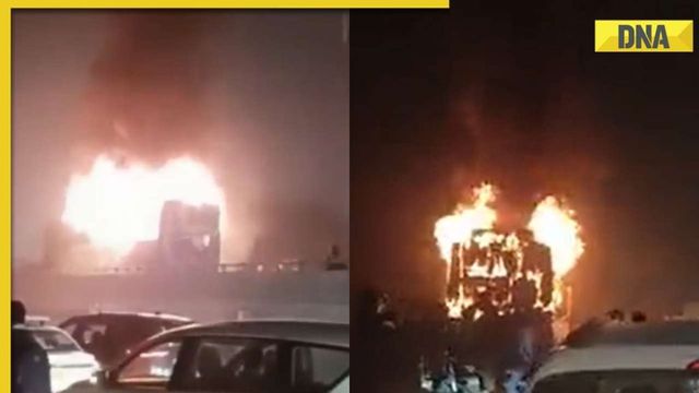 2 Dead, 12 Injured As Sleeper Bus Catches Fire On Delhi-Gurugram Expressway