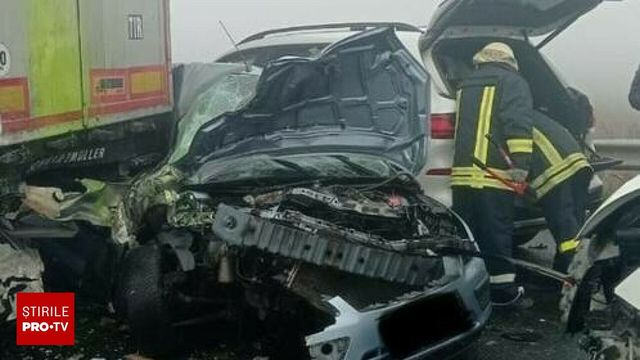 Accident cu șapte mașini pe autostrada A1