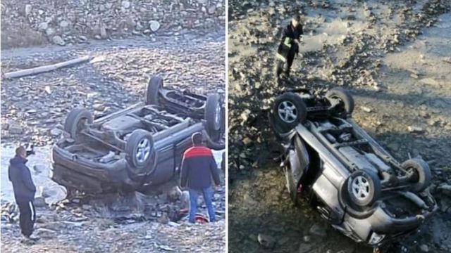 O fetiță de 9 ani a scăpat cu viață dintr-o mașină care a căzut de pe un pod din Vrancea. Șoferul a murit în accident