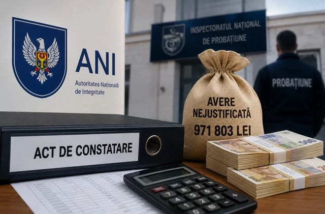 Avere nejustificată de aproape un milion de lei, constatată în cazul unui funcționar public