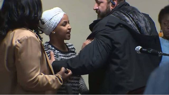 Ilhan Omar sprayed with unknown substance during town hall