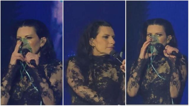 Maschera di ossigeno per Laura Pausini durante il concerto, cosa è successo