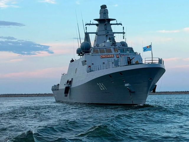 Corveta Contraamiral August Roman a sosit în portul militar Constanța