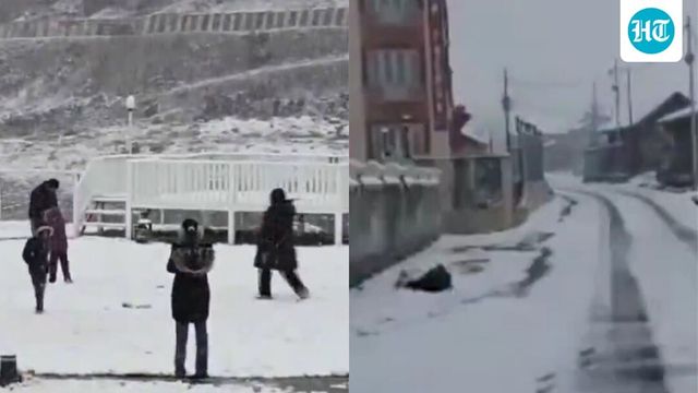 Kashmir witnesses fresh spell of snowfall as Chillai-Kalan begins | Videos