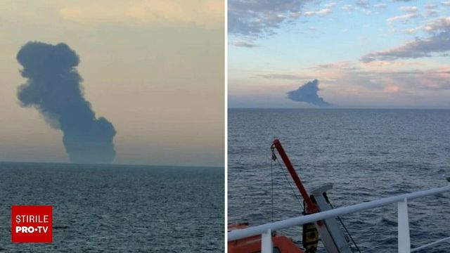 Un petrolier din flota fantomă a Rusiei a sărit în aer în Marea Neagră, după ce ar fi lovit o mină