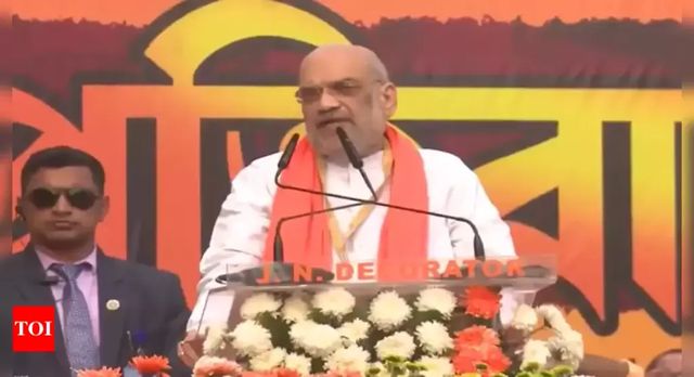 Amit Shah holds rally in Kolkata